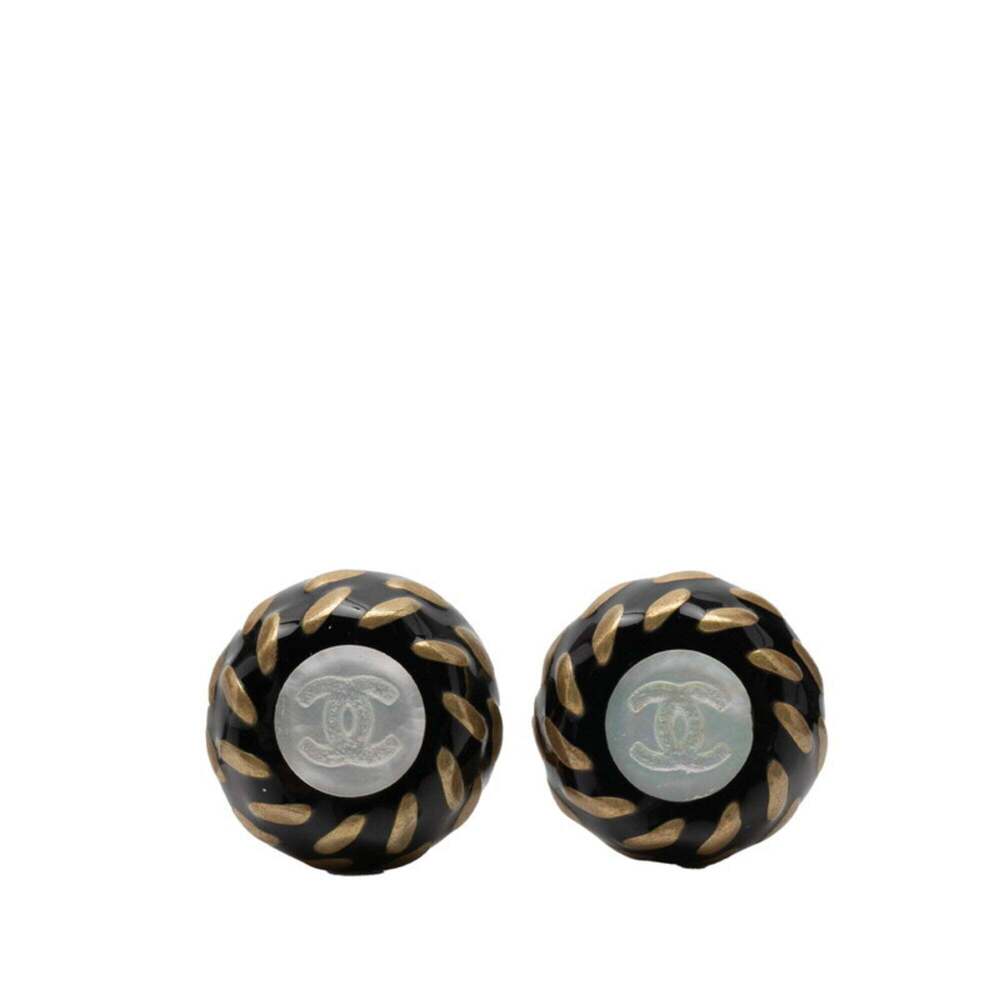 CHANEL Black Logo Earrings - Picture 1 of 3